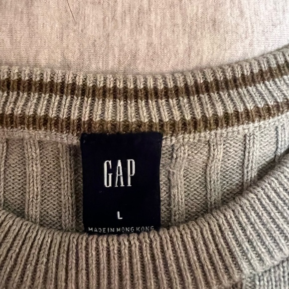 Gap Mens Ribbed Grey Pullover Sweater - Picture 4 of 4